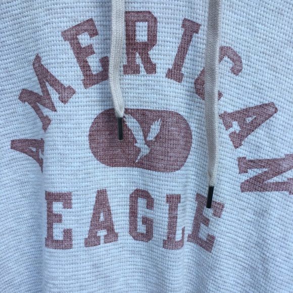 American Eagle Waffle Hoodie Mens Medium - Picture 2 of 4